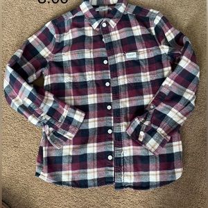Boys, Abercrombie flannel, blue and burgundy